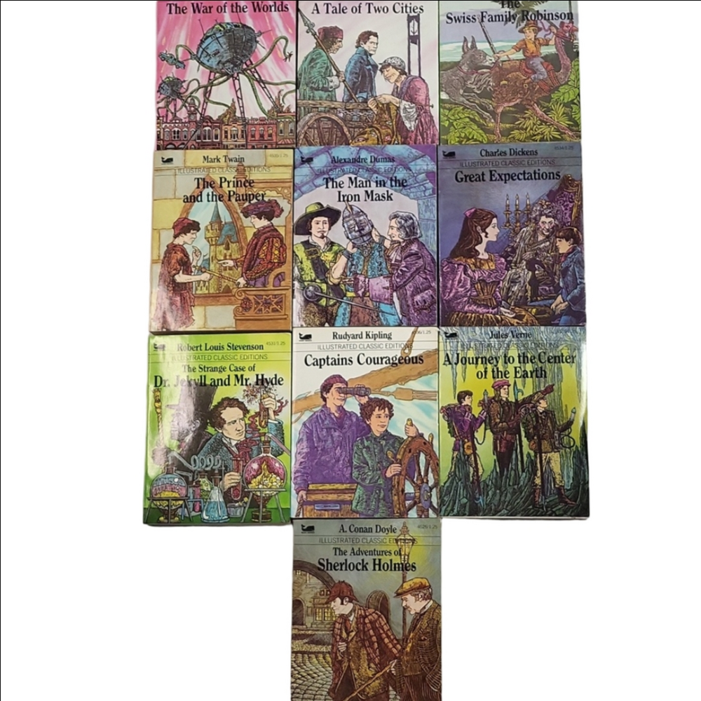 Vintage Classics Illustrated Editions 1983, set of 10 mini books